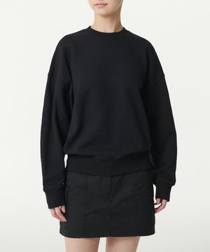우먼즈 오버사이즈 스웨트셔츠 [블랙]