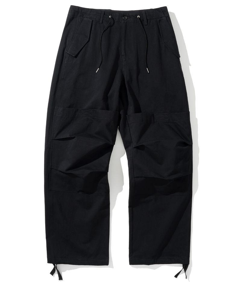 military parachute pants black