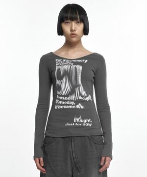 FLOW SLIM FIT LONG SLEEVE CHARCOAL