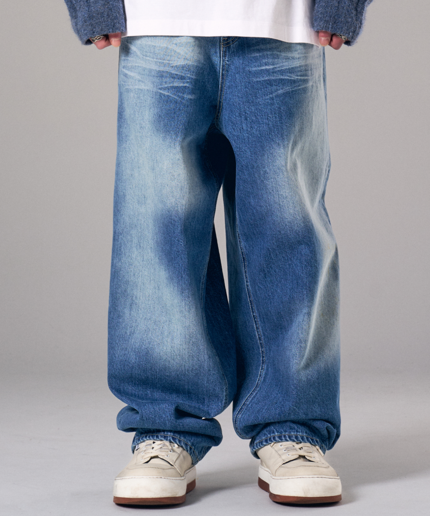 デニム・ジーパン Balloon wide fit denim pants indigo blue MUSINSA | IDWS Balloon Wide Denim Pants Indigo