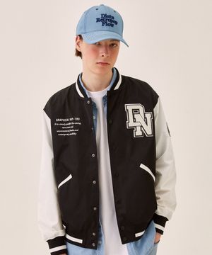 DN 로고 바시티 점퍼 BLACK (LO1JU030-076)