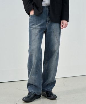 이레규러 라인 데님팬츠 [VINTAGE BLUE]