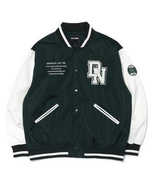 DN 로고 바시티 점퍼 DARK GREEN (LO1JU030-046)