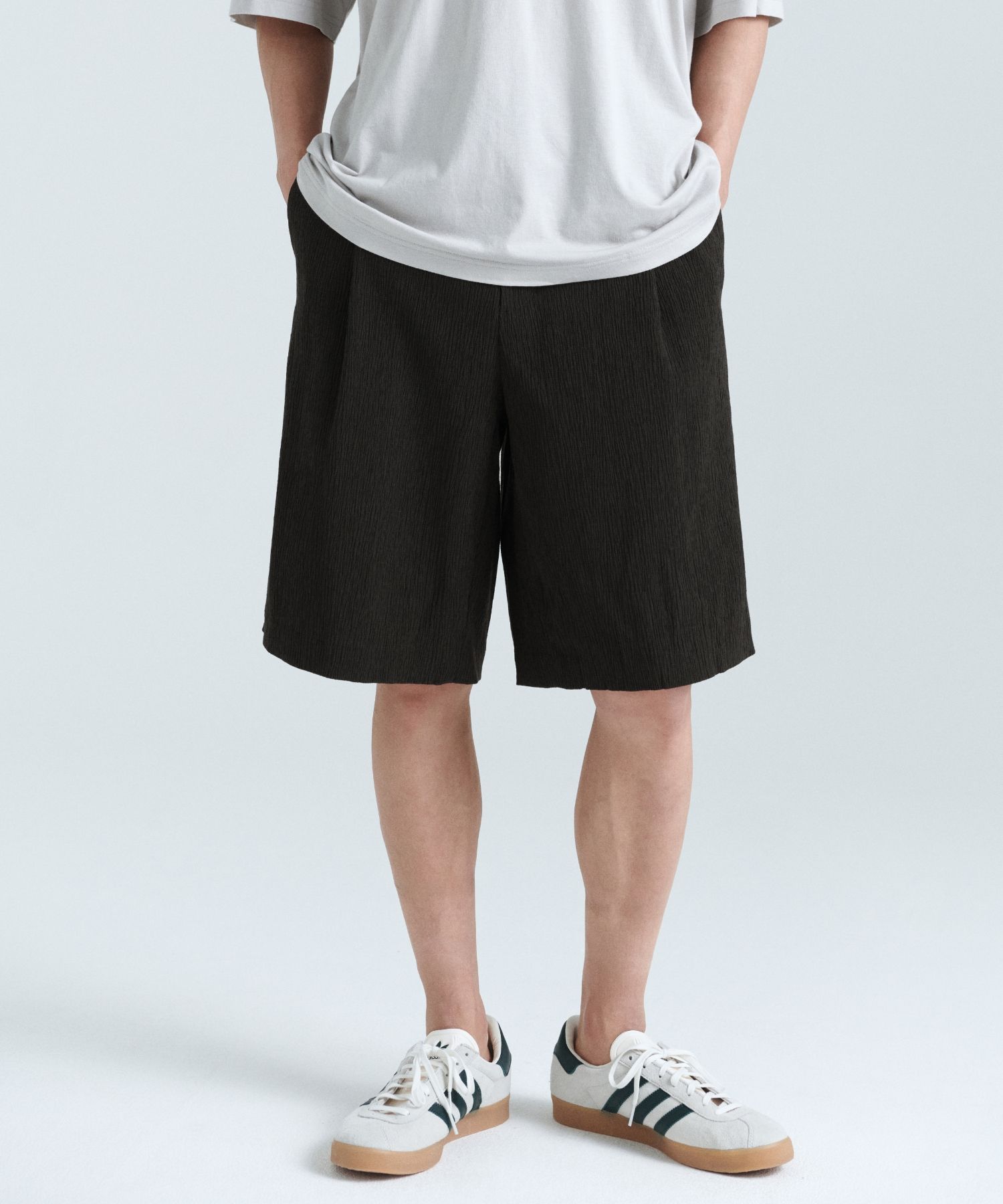 ★MUSINSA STANDARD★ Crinkle One Tuck Wide Banding Shorts Gr MUSINSA | MUSINSA STANDARD Crinkle One Tuck Wide Banding