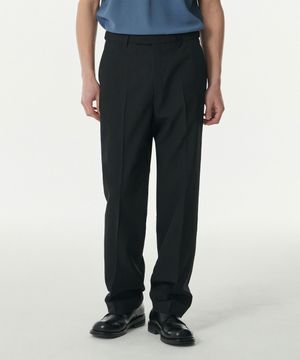 쿨 터치 세미 와이드 히든 밴딩 슬랙스 [블랙]