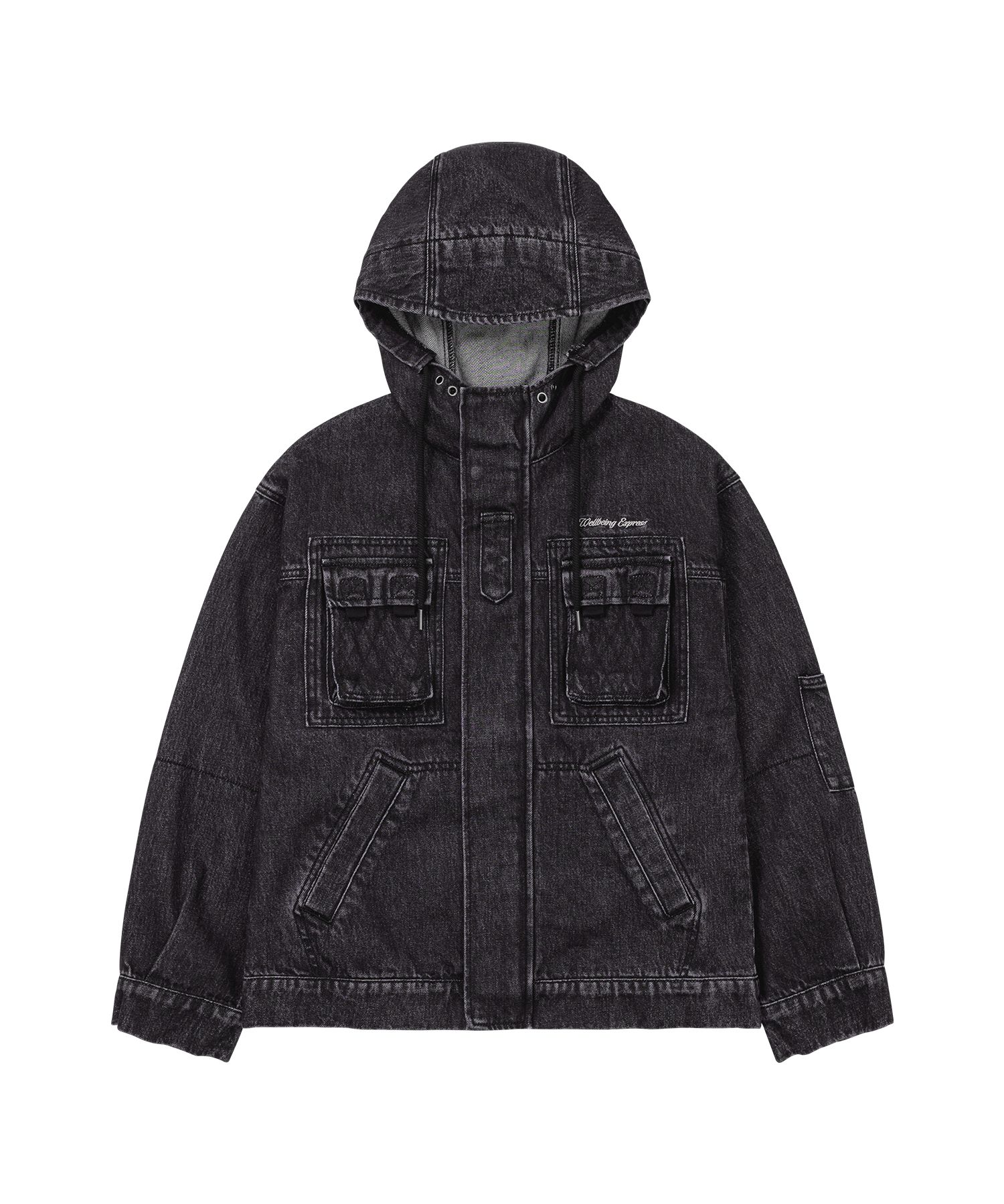 【WELLBEING EXPRESS】 Hooded Denim Jacket / 追跡付 MUSINSA | WELLBEING EXPRESS Hooded Denim Jacket Black
