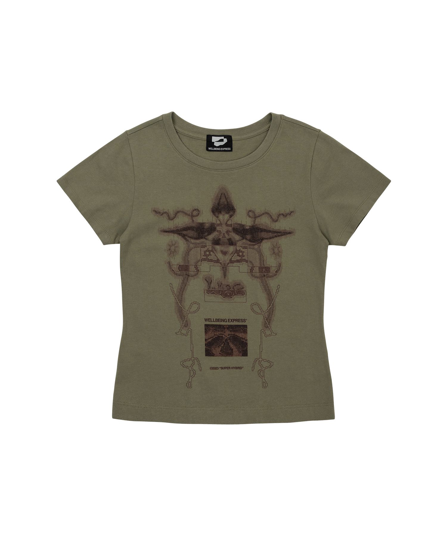 MUSINSA公式 | WELLBEING EXPRESS Digital Tattoo Tee Renewal Khaki