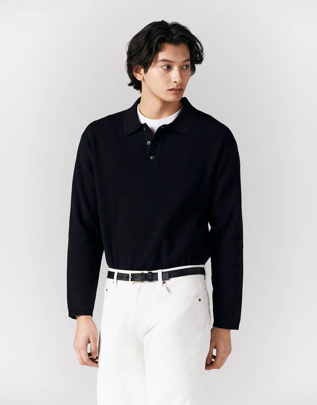 지오다노(GIORDANO) 하프밀란 카라 니트(12GG) 054505 [3color]