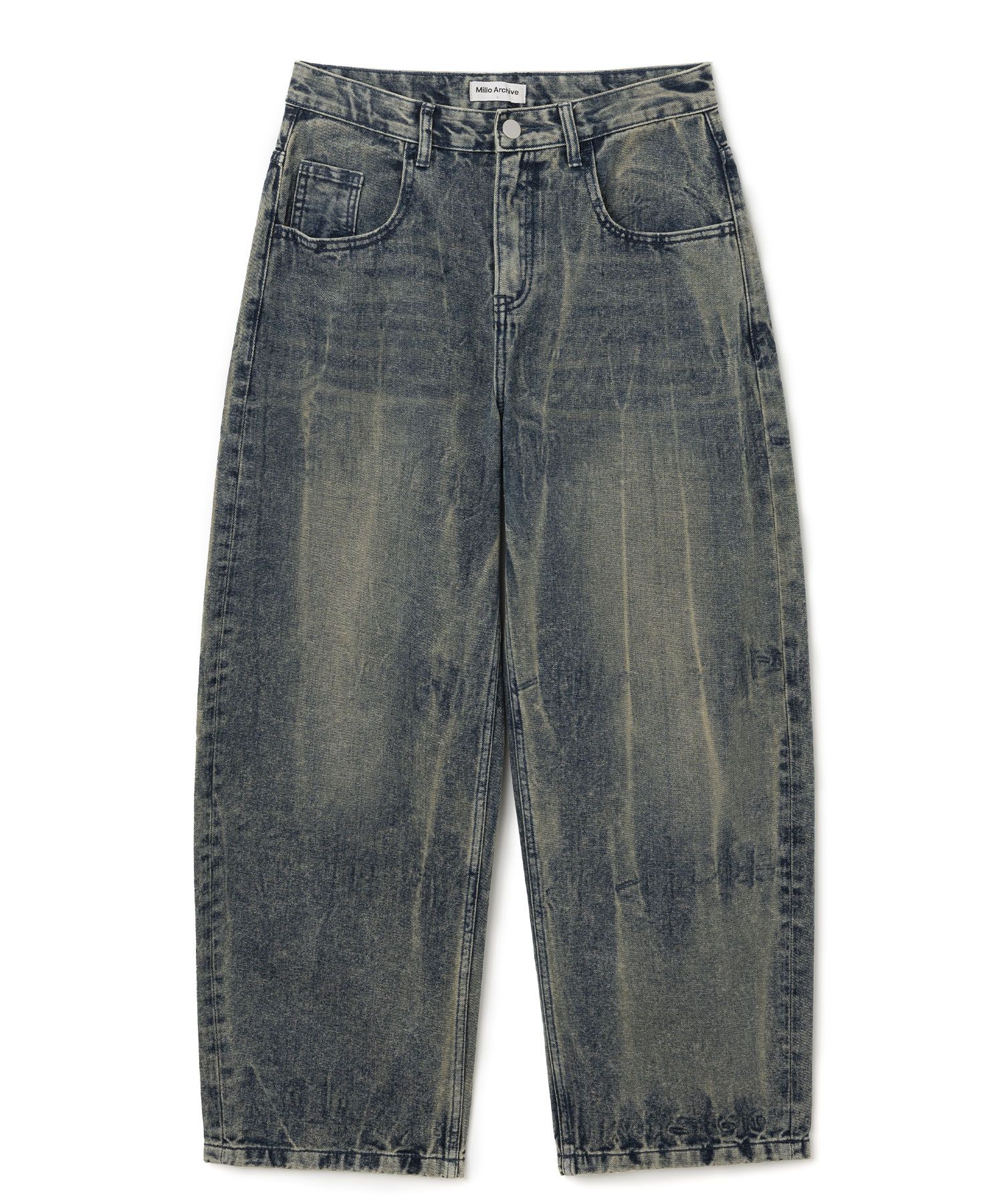 MUSINSA | MILLO ARCHIVE Reflect Curved Pants [Oil Blue]