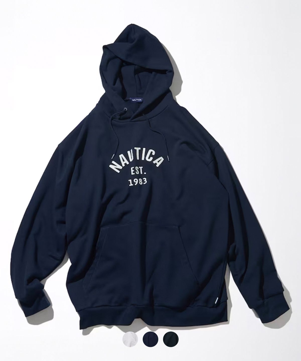 노티카(NAUTICA) [JP Line]펠트 아치로고 후드티