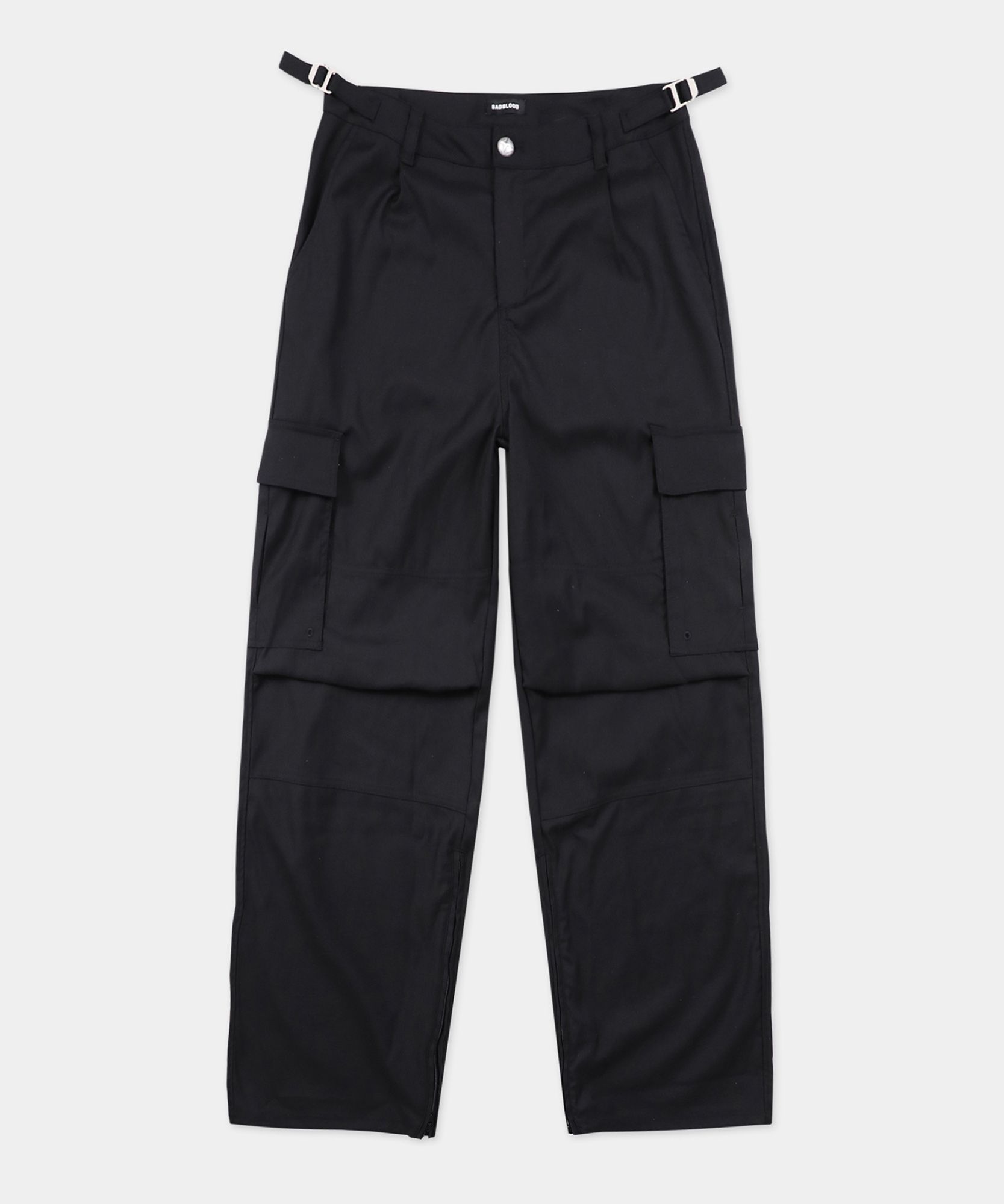 ★BADBLOOD ★GABARDINE CONVEX CARGO PANTS LARGE FIT - BLACK MUSINSA | BADBLOOD Gabardine Convex Cargo Pants Large Fit