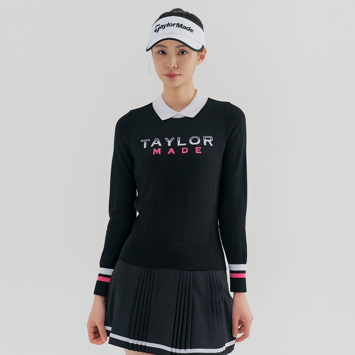 테일러메이드 어패럴(TAYLORMADE APPAREL) 여성 원포인트 카라 니트 T8031SN5123-199