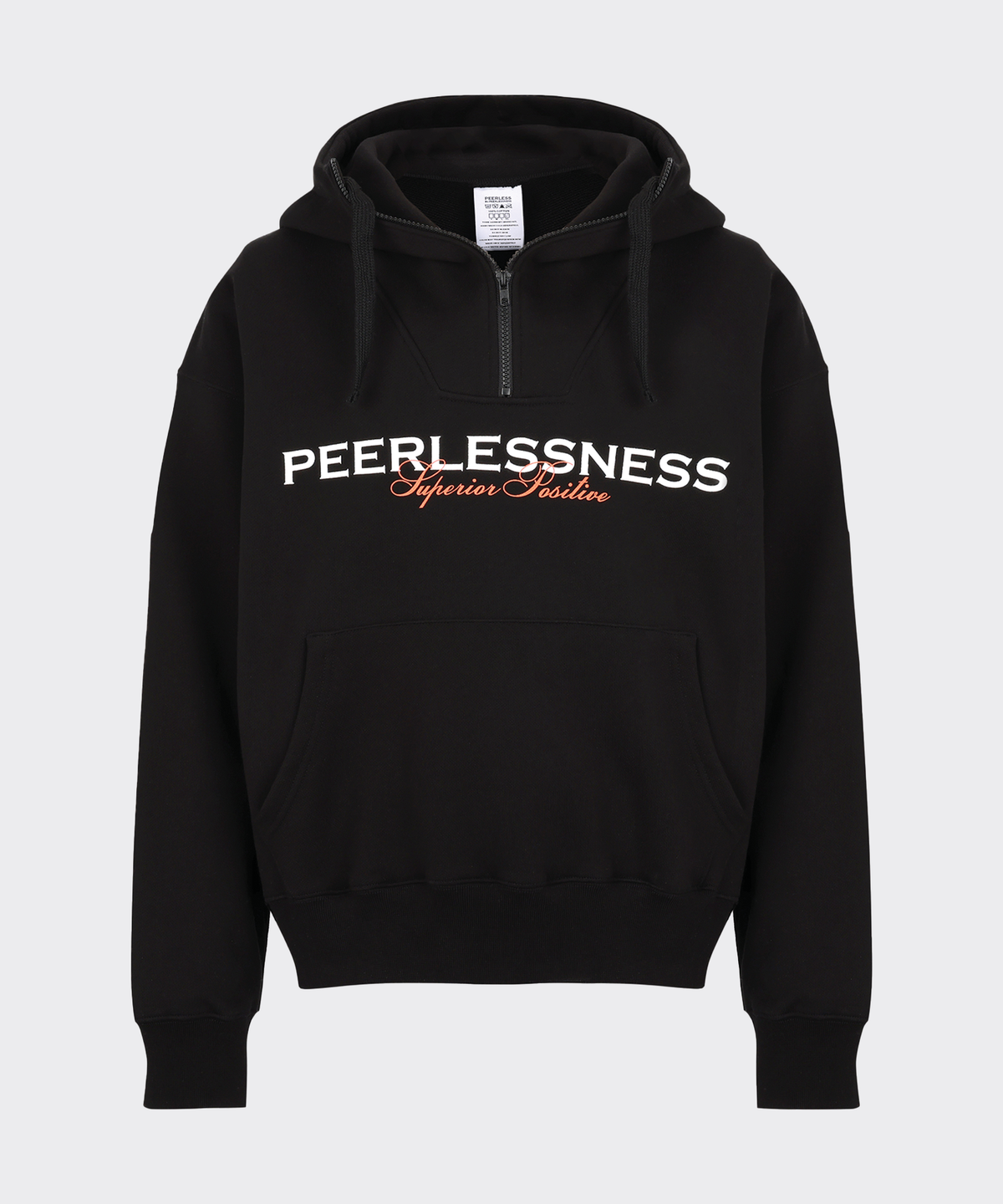 피어리스니스(PEERLESSNESS) Dawson Black Hooded Anorak Sweatshirts