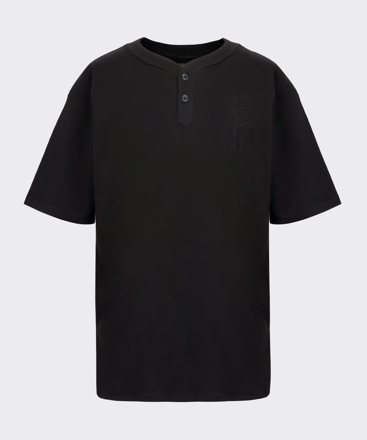피어리스니스(PEERLESSNESS) Bolton Black Half Henley