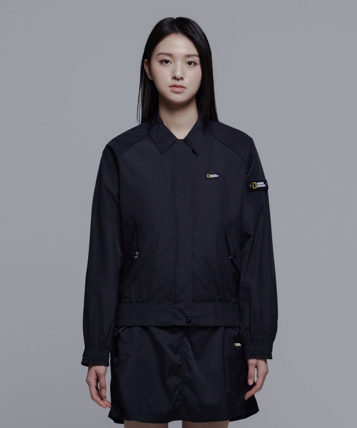 내셔널지오그래픽(NATIONALGEOGRAPHIC) N241WJP940 여성 팀버 봄 코치 자켓 CARBON BLACK