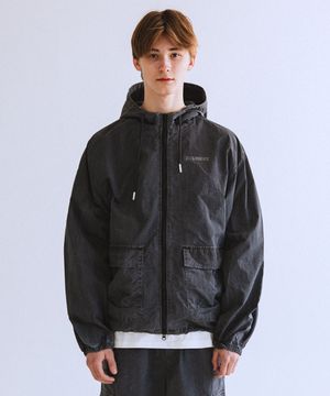 OC Pigment Hoodie Windbreaker (Charcoal)