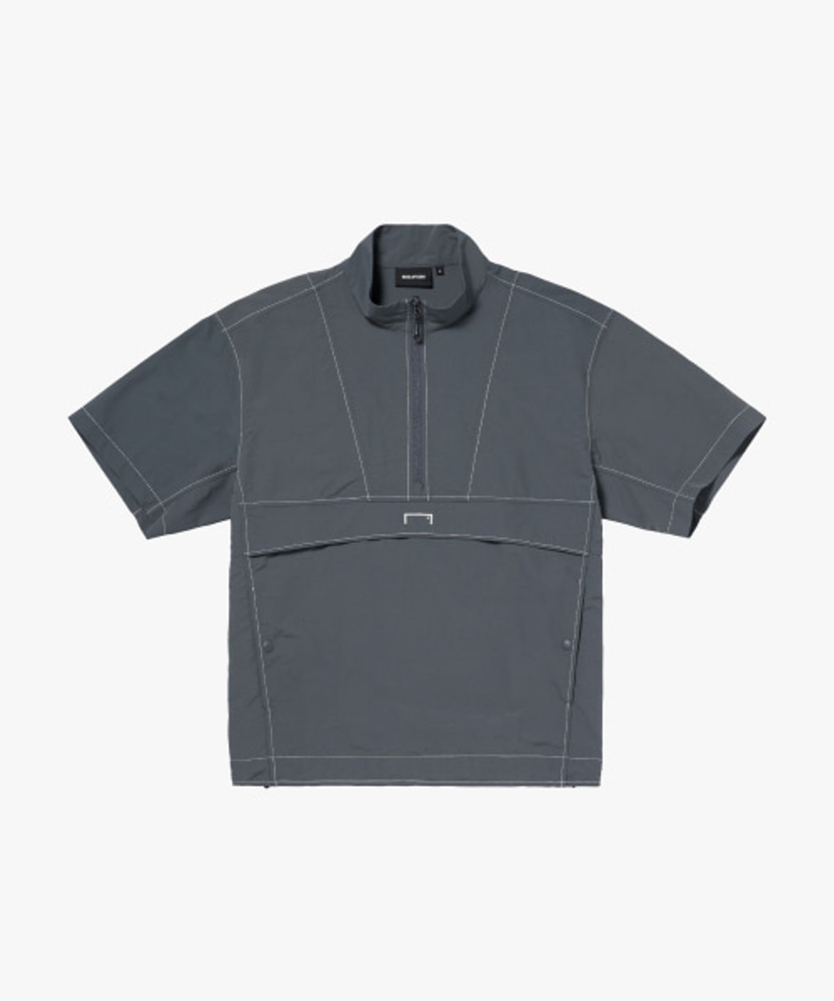 골스튜디오(GOALSTUDIO) RIPSTOP SHORT SLEEVE ANORAK-CHARCOAL