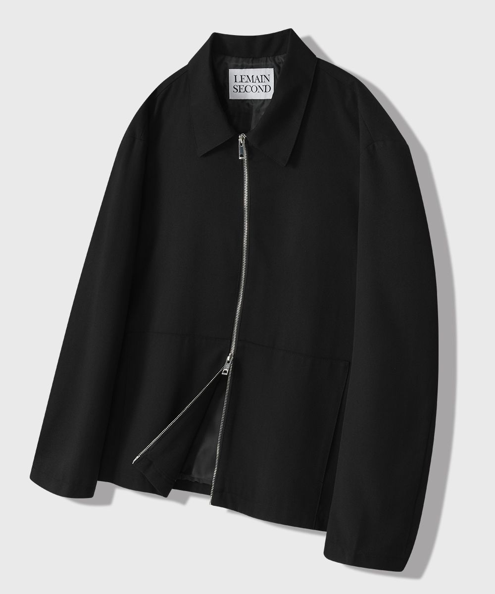 MUSINSA | LEMAIN SECOND Minimal overfit two-way jacket [black]
