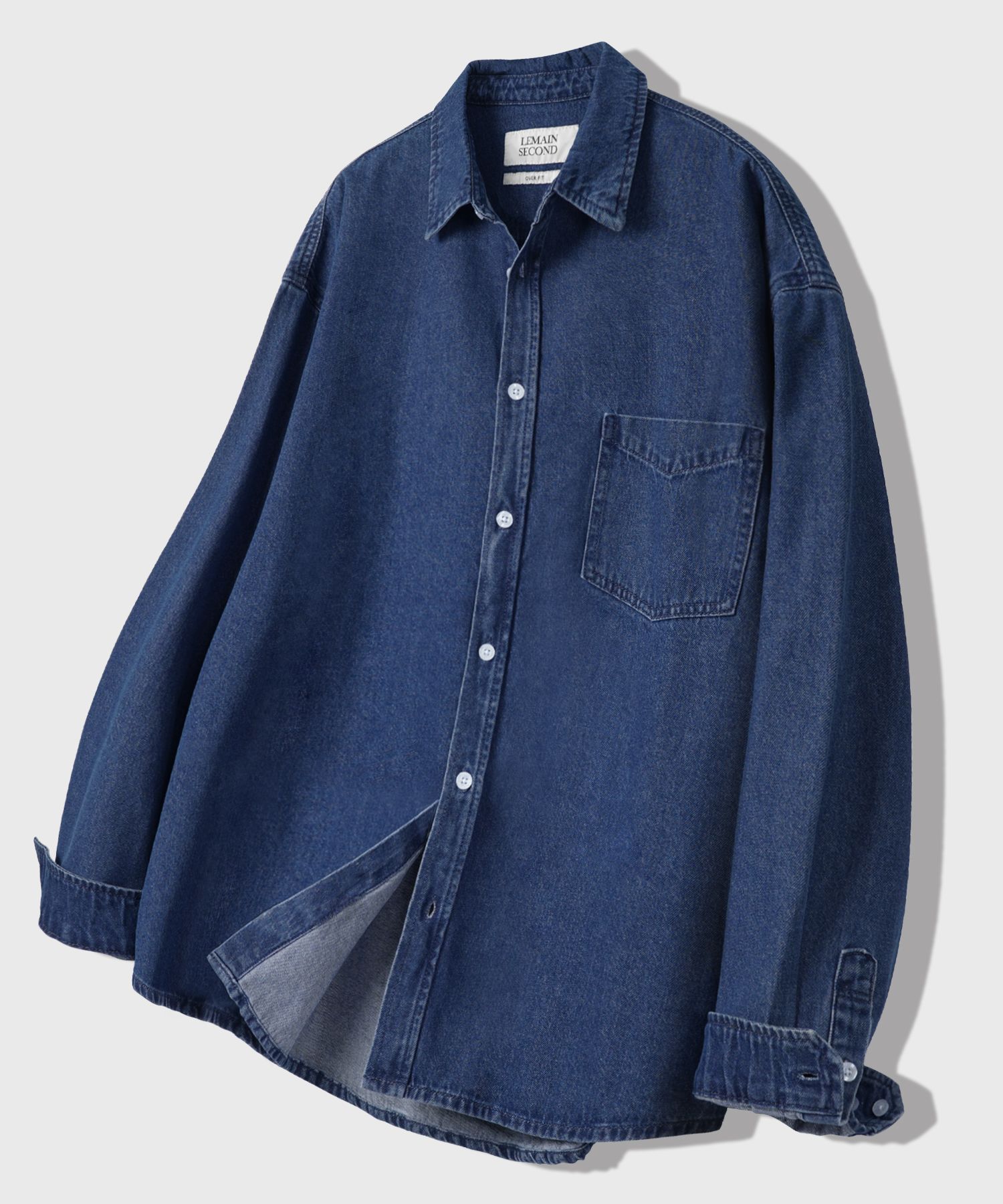 MUSINSA | LEMAIN SECOND City Boy Overfit Washed Denim Shirt