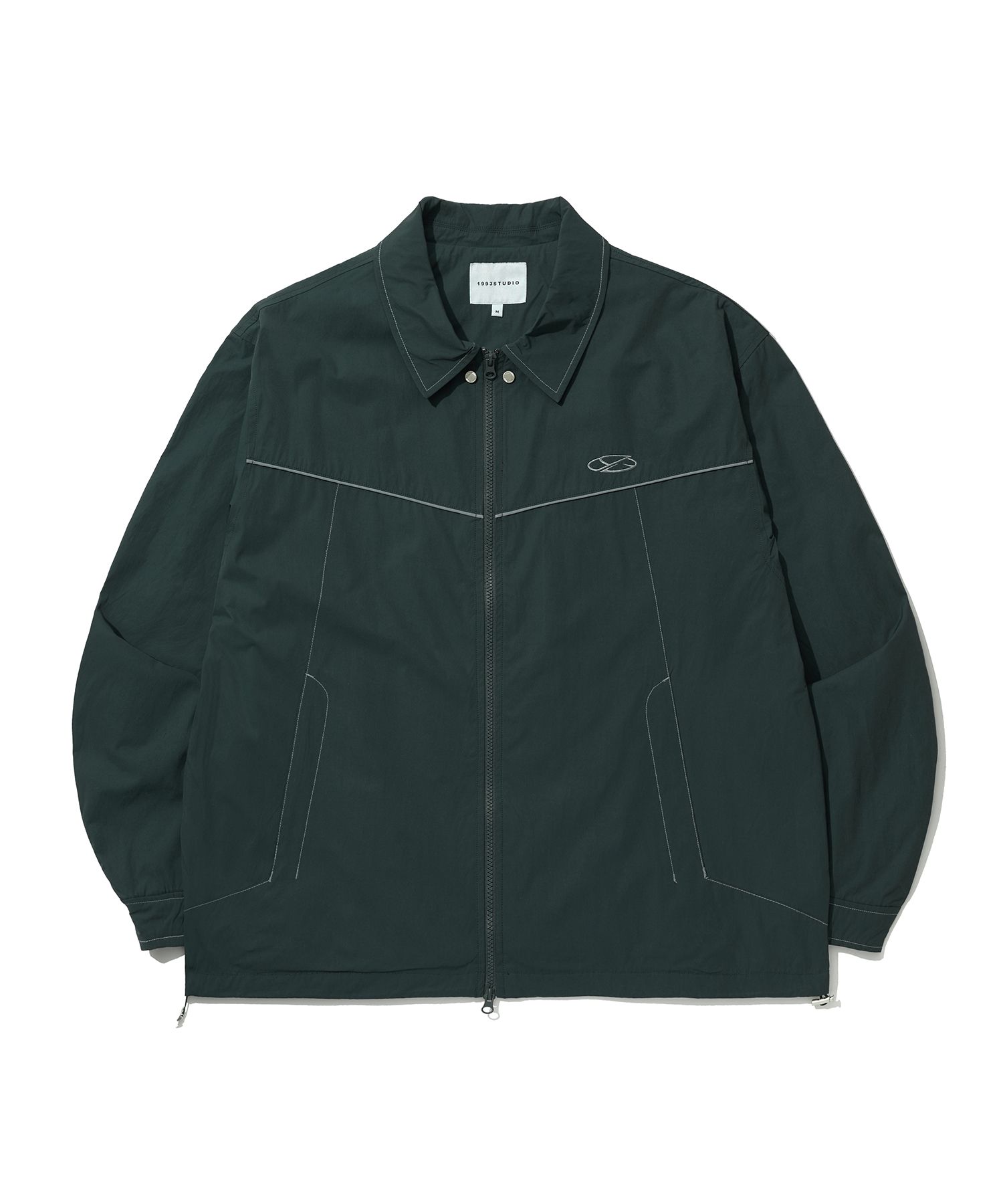 【1993studio】24SS★ Small Logo Piping Coach Jacket MUSINSA | 1993STUDIO Small logo piping coach jacket_dark green