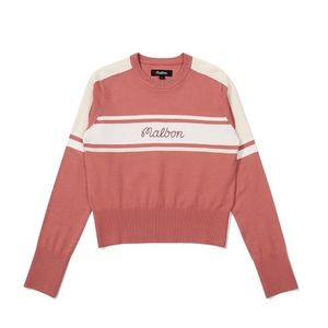 컬러블럭 시그니처 니트 PINK (WOMAN)