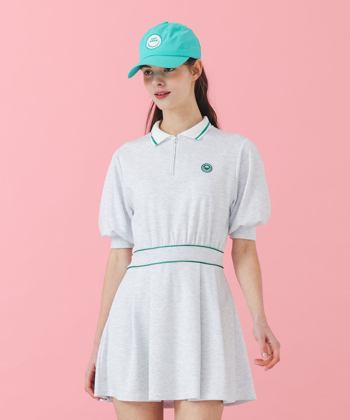 몽버디 골프(MONBIRDIE GOLF) 볼륨소매 골프 원피스 L.GREY