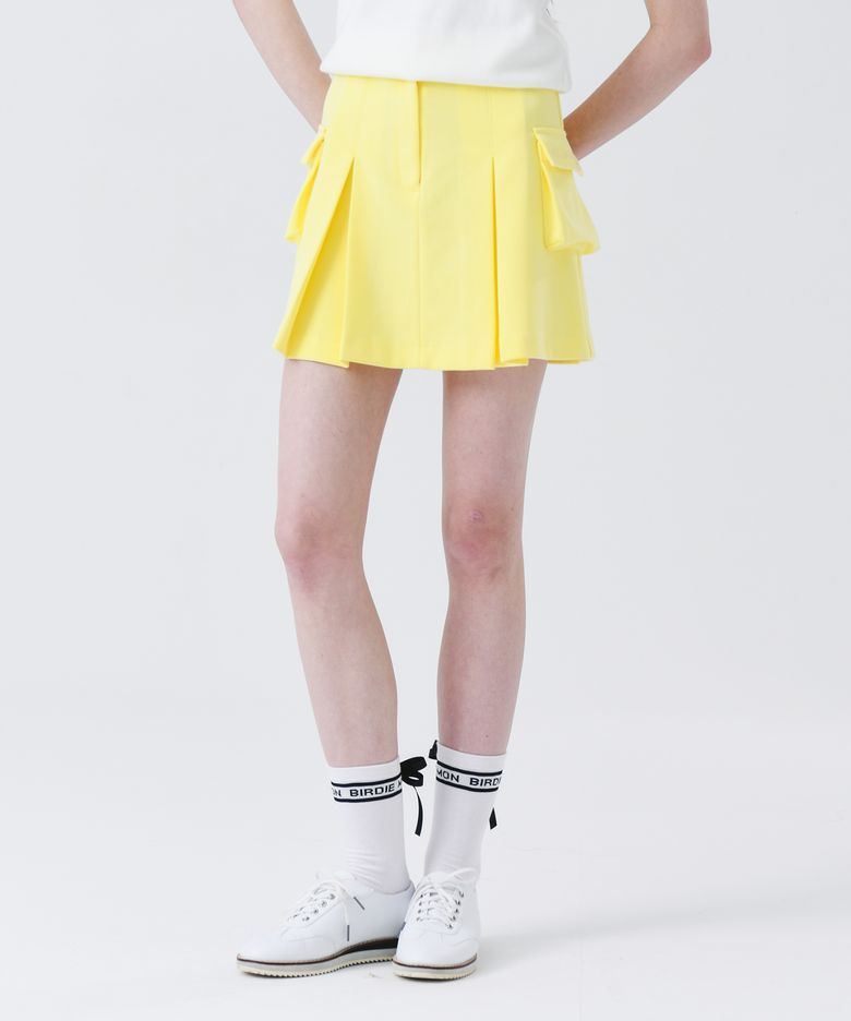 비비드 카고 스커트 YELLOW