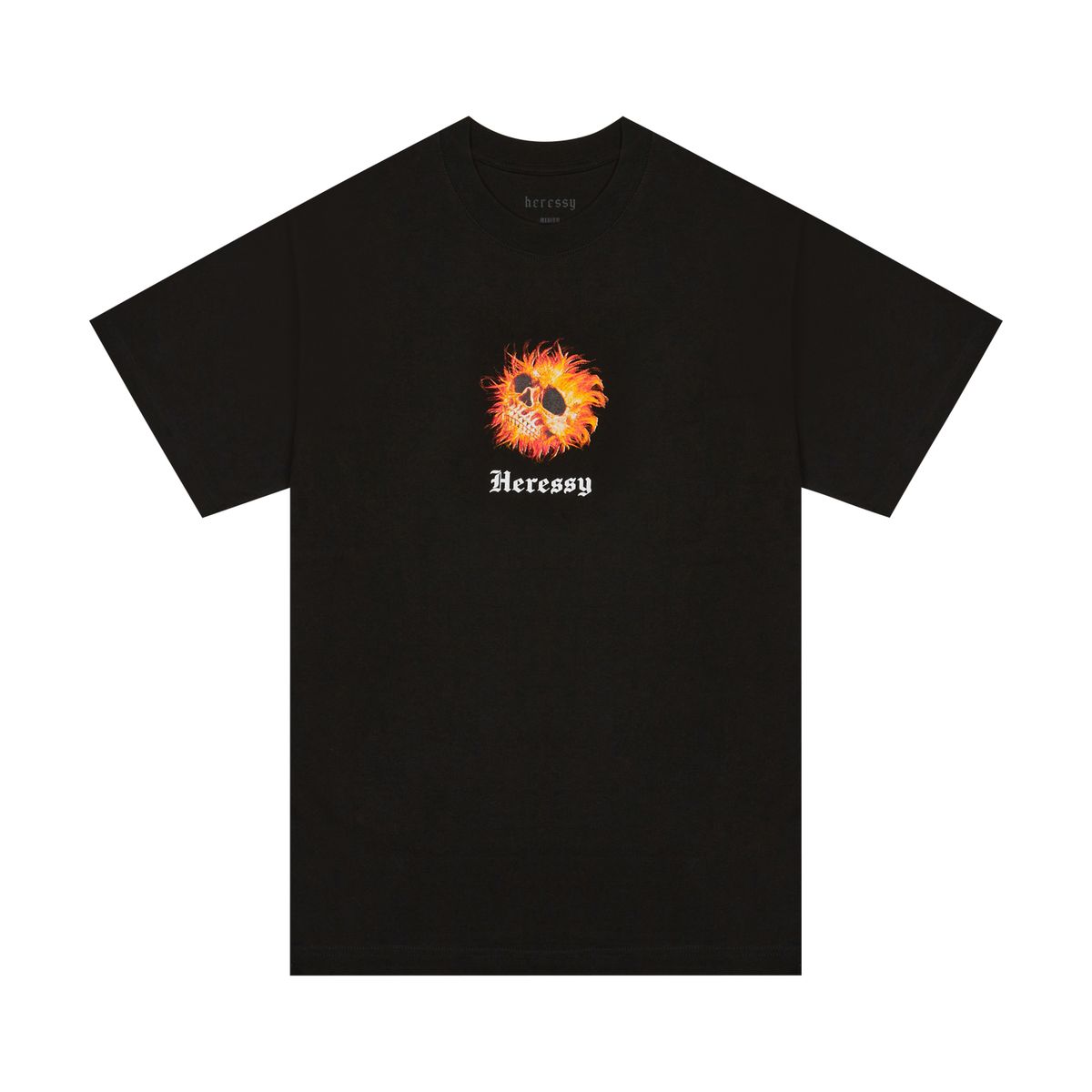 헤레시(HERESSY) FLAME SKULL TEE BLACK