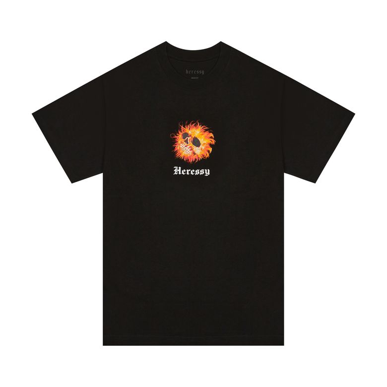 FLAME SKULL TEE BLACK