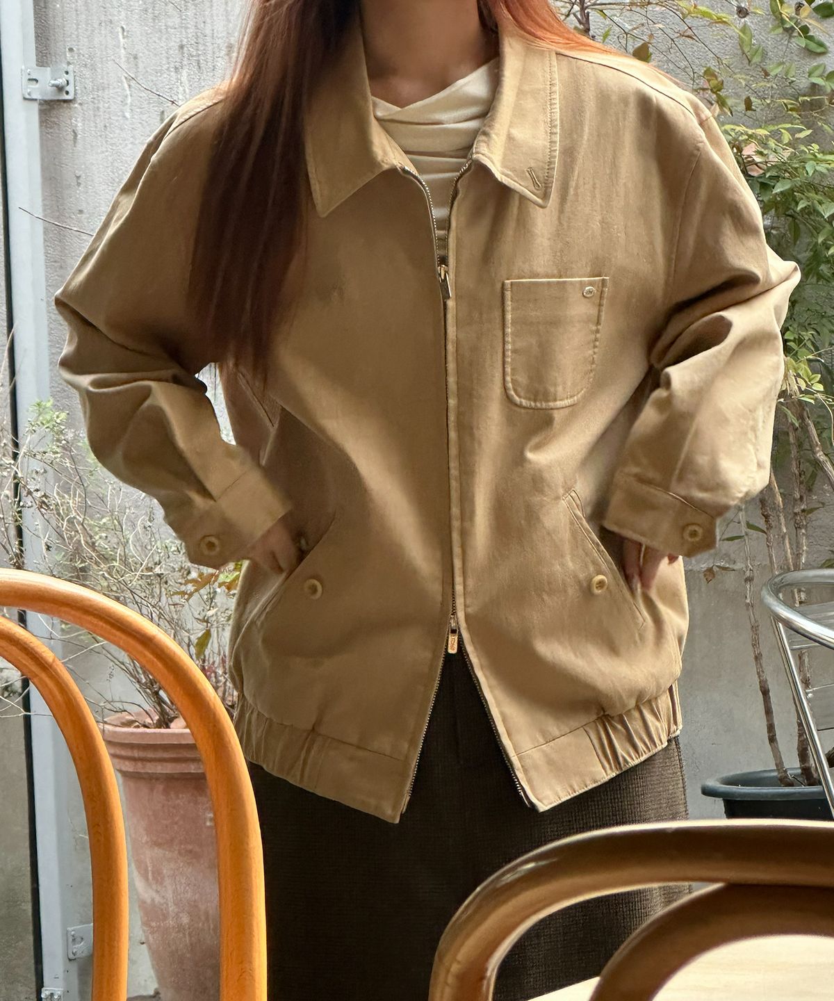 튜드먼트(TTUDEMENT) CLASSIC COTTON BLOUSON BEIGE