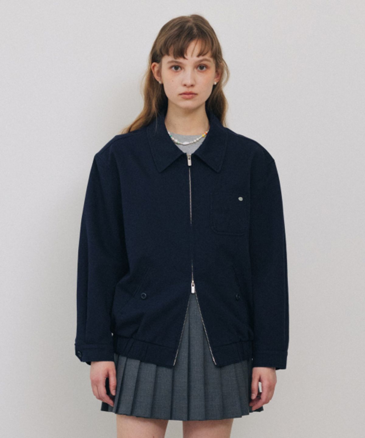 튜드먼트(TTUDEMENT) CLASSIC COTTON BLOUSON NAVY