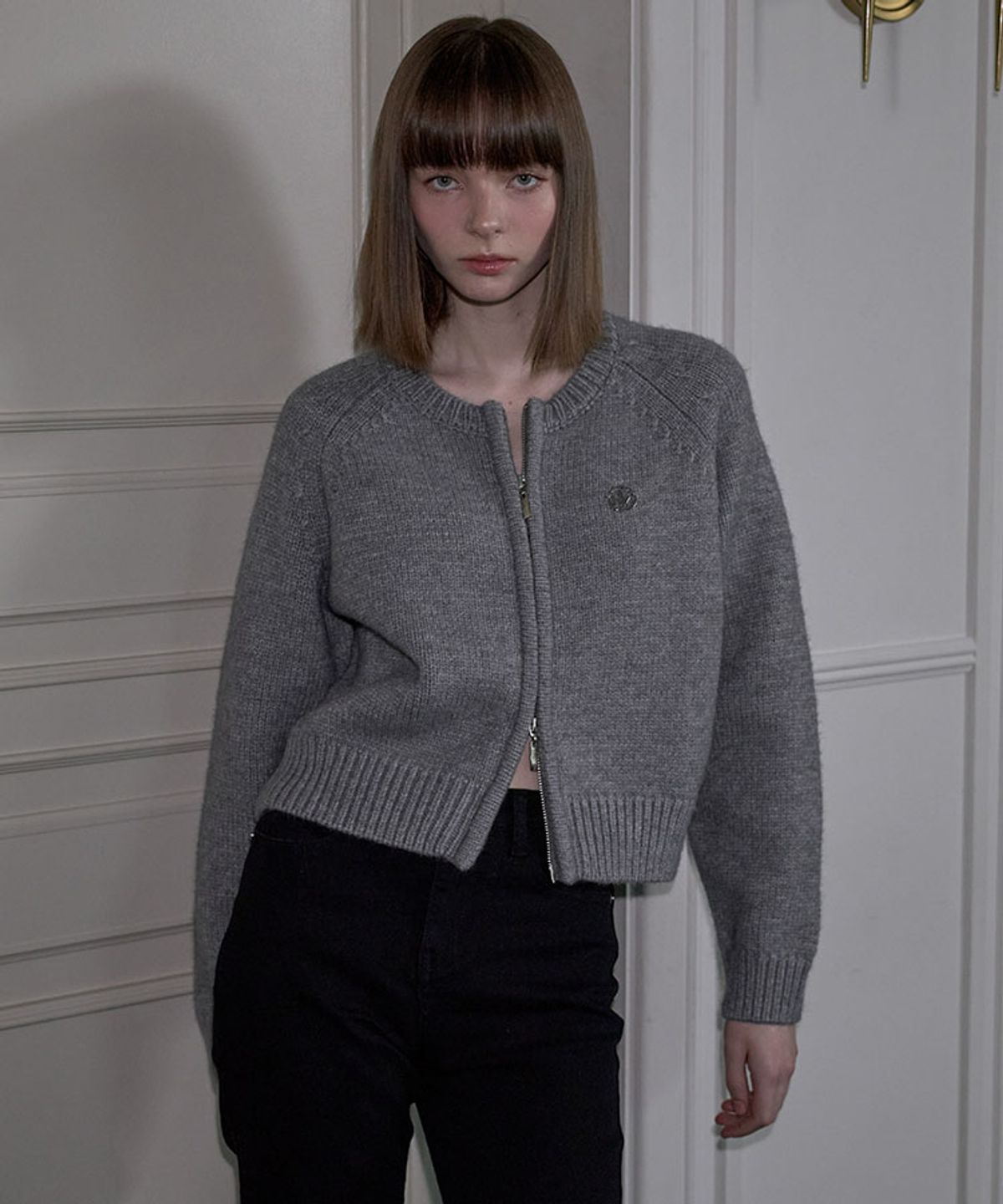 로제프란츠(ROSEFRANTZ) Two-way Knit Cardigan [Gray]