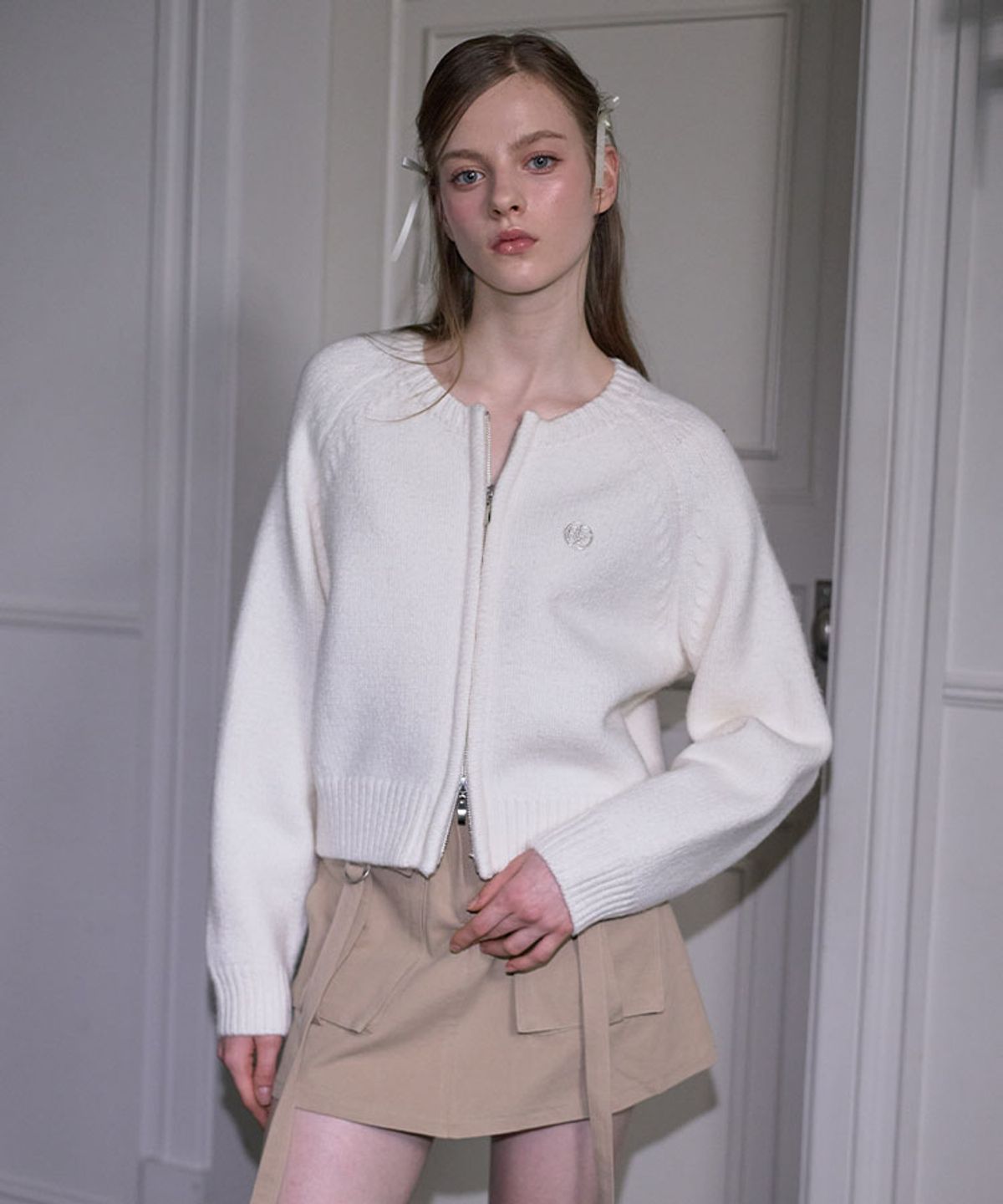 로제프란츠(ROSEFRANTZ) Two-way Knit Cardigan [Ivory]