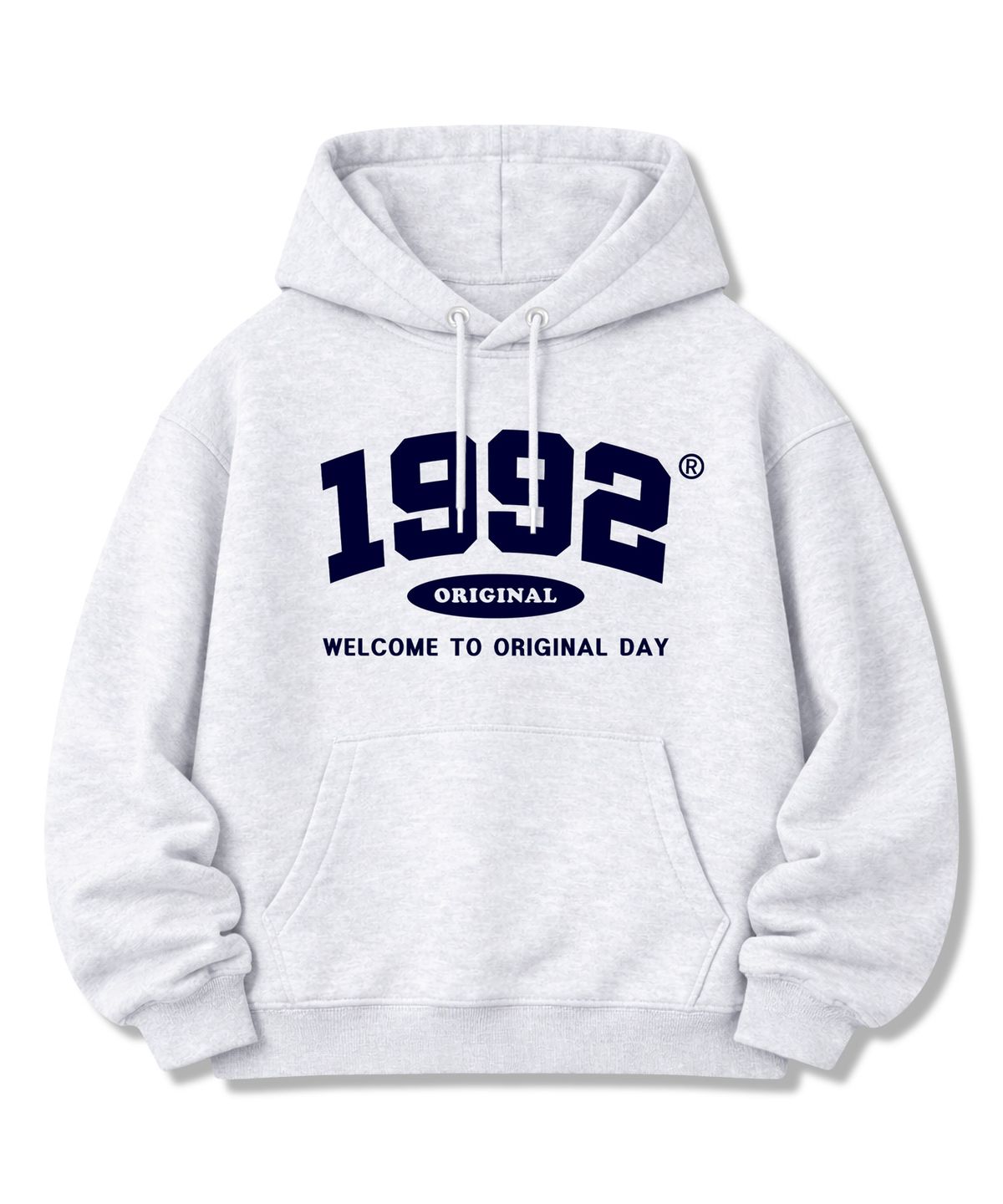 오리지널데이(ORIGINALDAY) [기모선택] 오리지널 1992 오버핏 후디 후드 티셔츠 White melange
