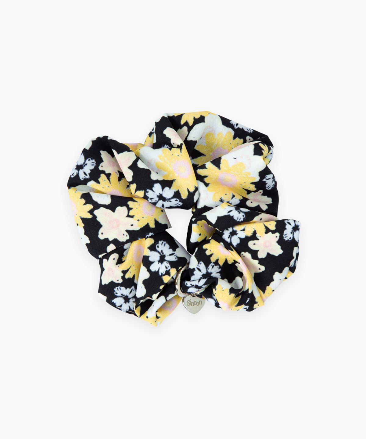 시눈(SINOON) PATTERN SCRUNCH (BLACK)