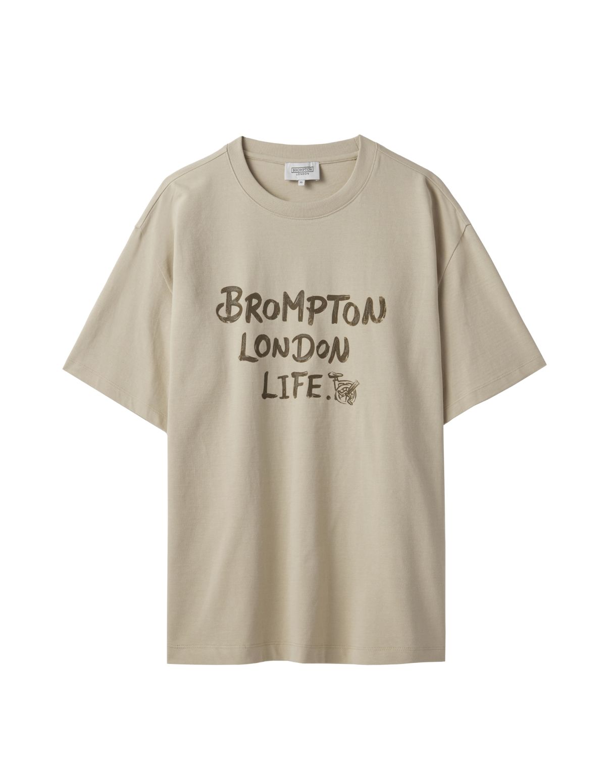 브롬톤 런던(BROMPTON LONDON) LETTERING GRAPHIC T-SHIRT - L/BEIGE (P242UTS415)