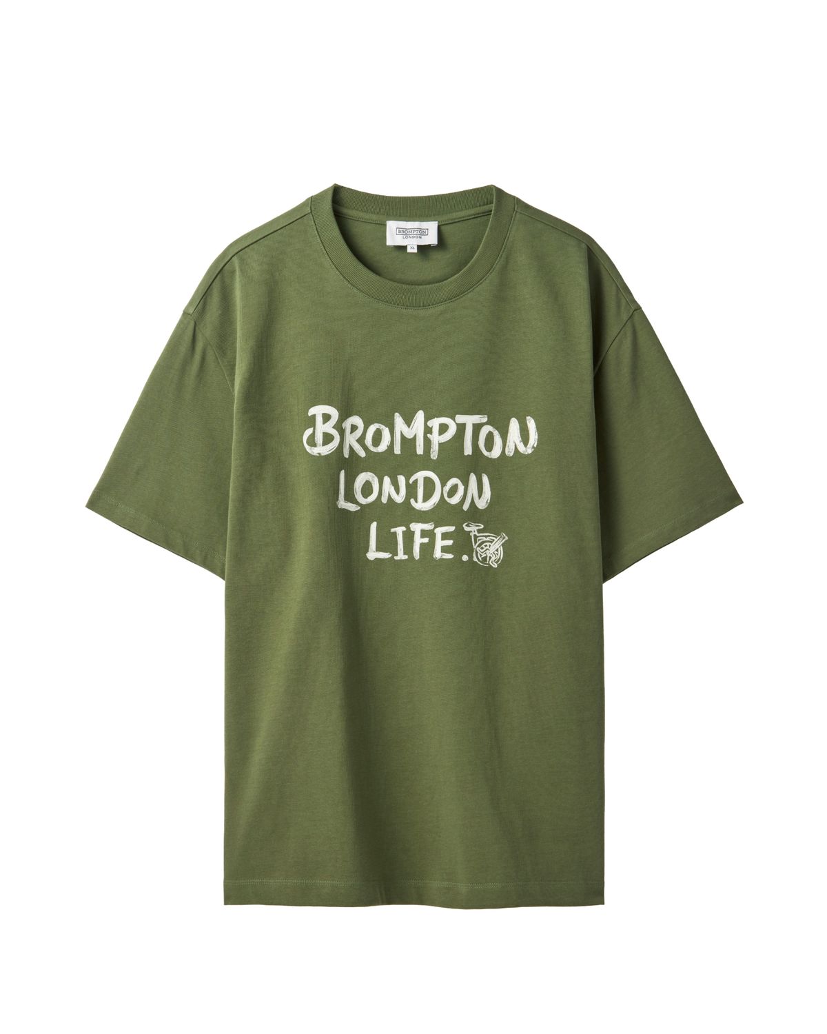 브롬톤 런던(BROMPTON LONDON) LETTERING GRAPHIC T-SHIRT - OLIVE (P242UTS415)