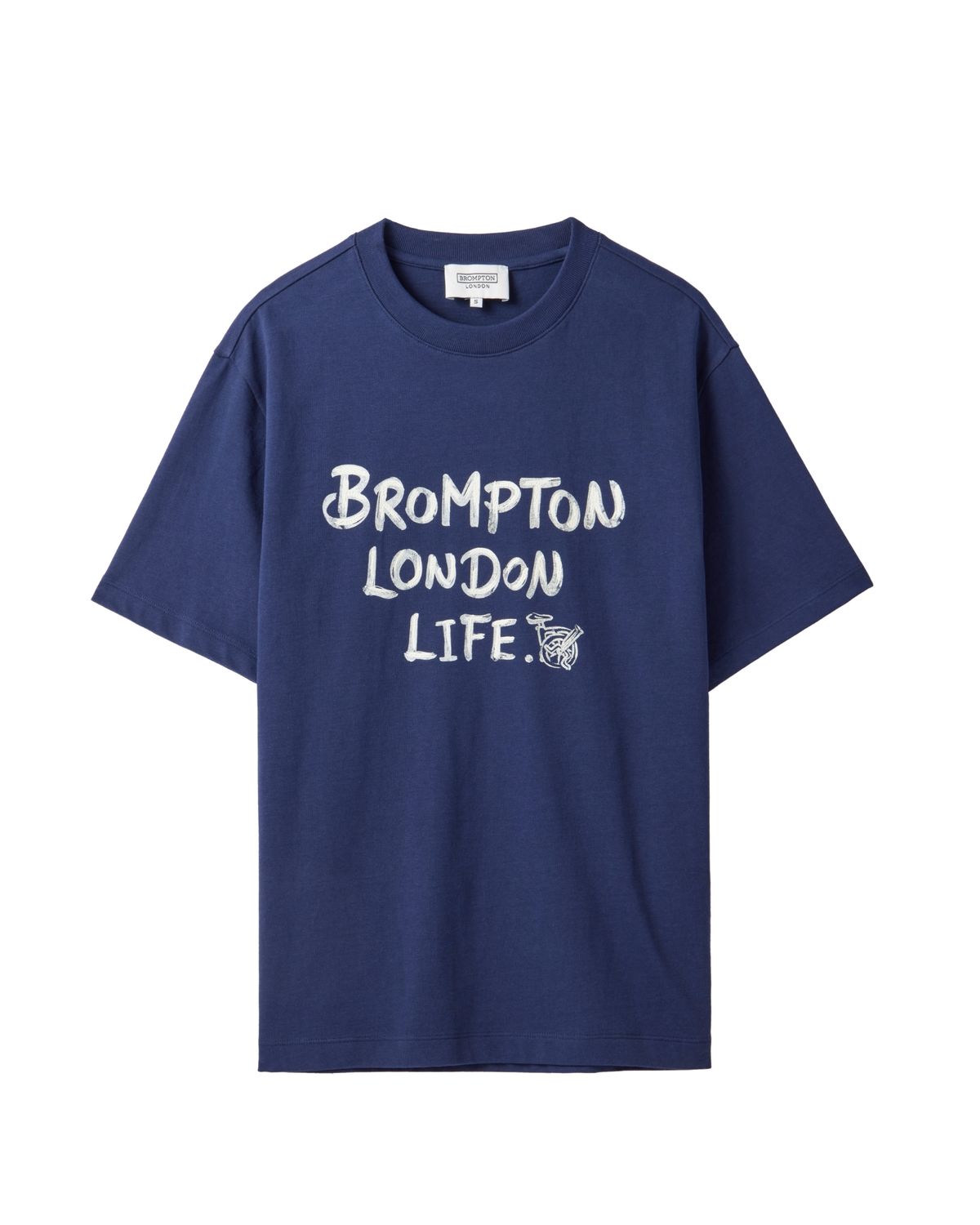 브롬톤 런던(BROMPTON LONDON) LETTERING GRAPHIC T-SHIRT - NAVY (P242UTS415)