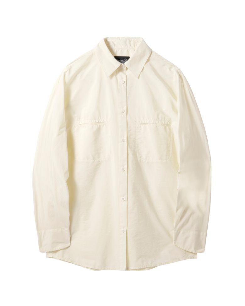 W WAIST STRING LONG SHIRT - L/BEIGE (P241WSH350)