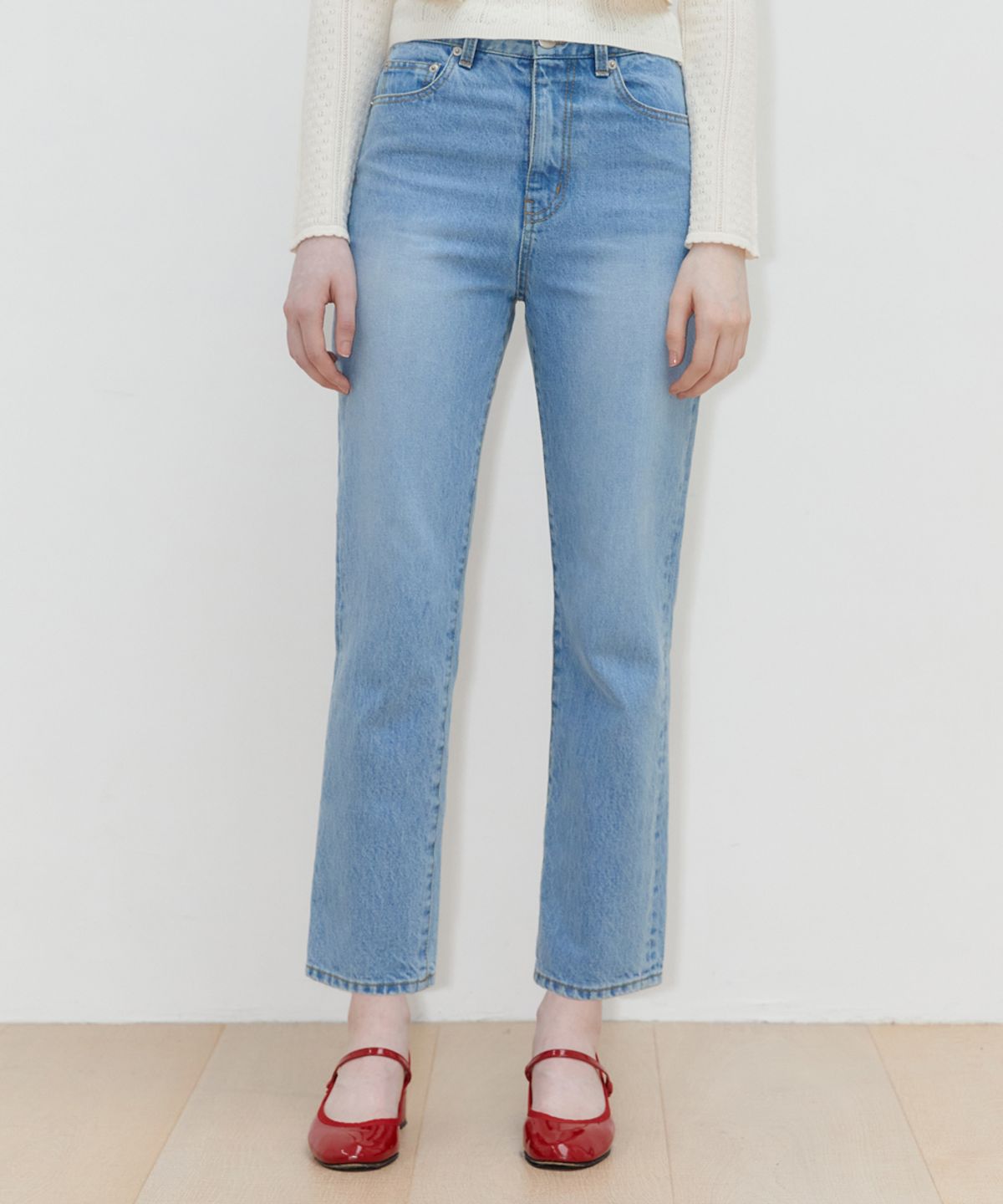 시눈(SINOON) REGULAR FIT DENIM PANTS (LIGHT BLUE)