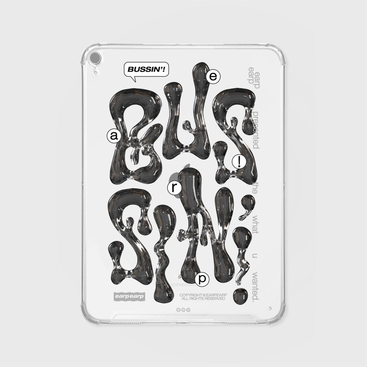 어프어프(EARPEARP) 워터 드롭-BLACK(아이패드-클리어하드)