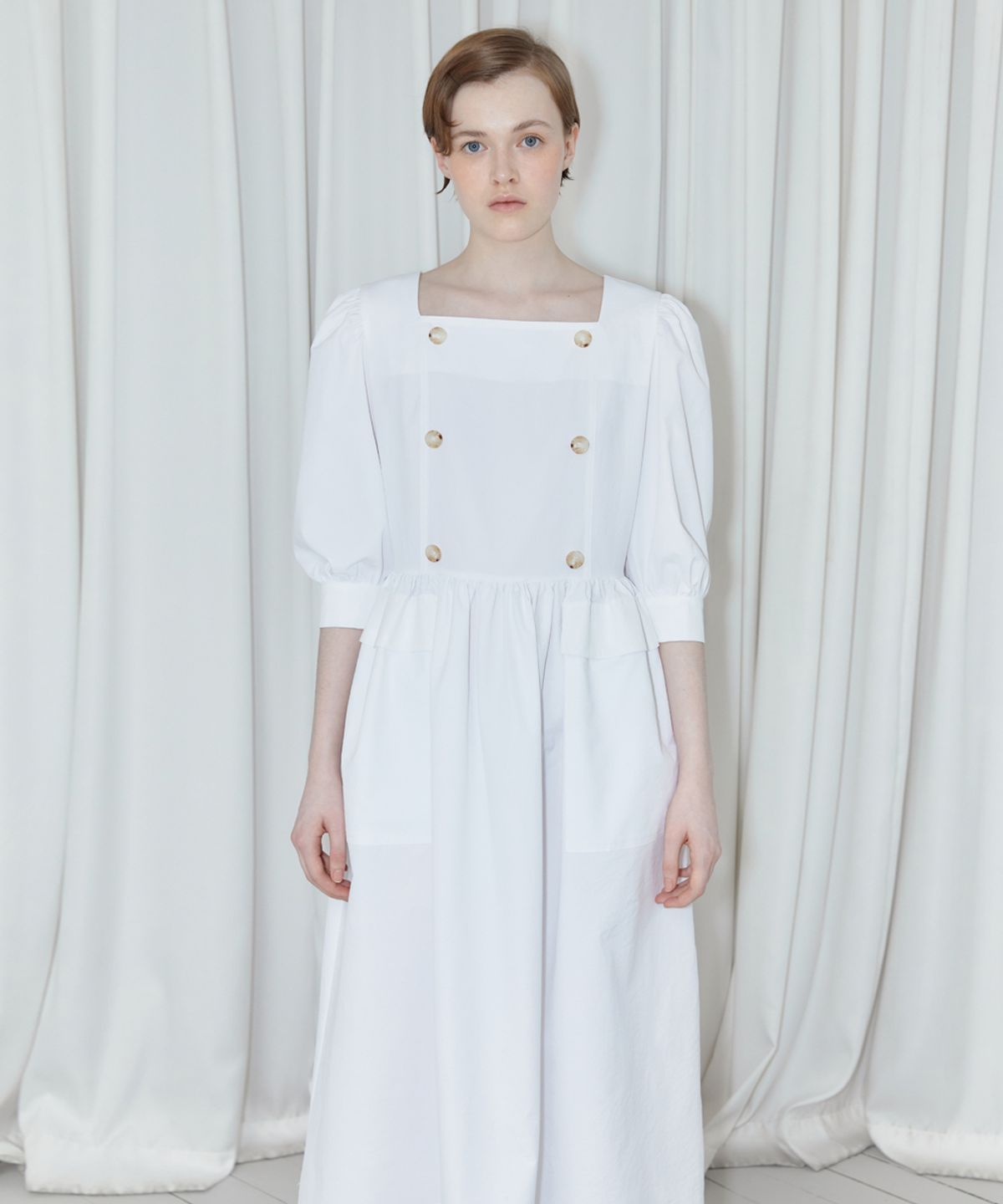 시눈(SINOON) SHIRT LONG DRESS (WHITE)