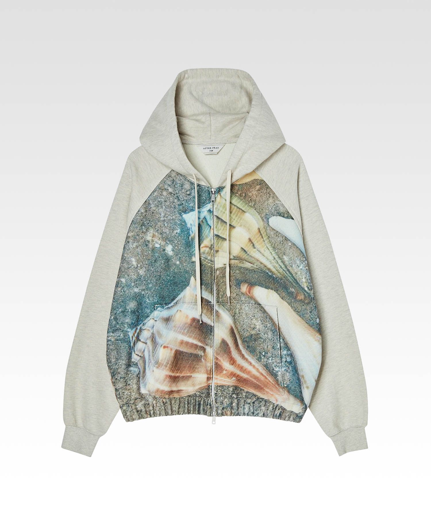 スウェット・トレーナー AFTER PRAY Half zip-up pullover hoodie sweatshirt melange gr MUSINSA | AFTER PRAY Full Print Panel Hoodie Zip-Up Melange Grey