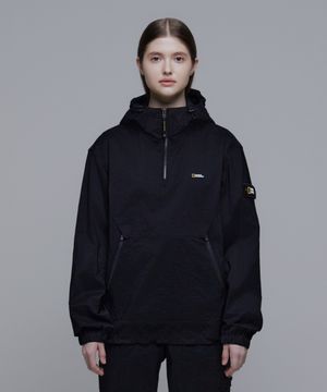 N241UFT940 디머 우븐 트레이닝 후디 아노락 CARBON BLACK