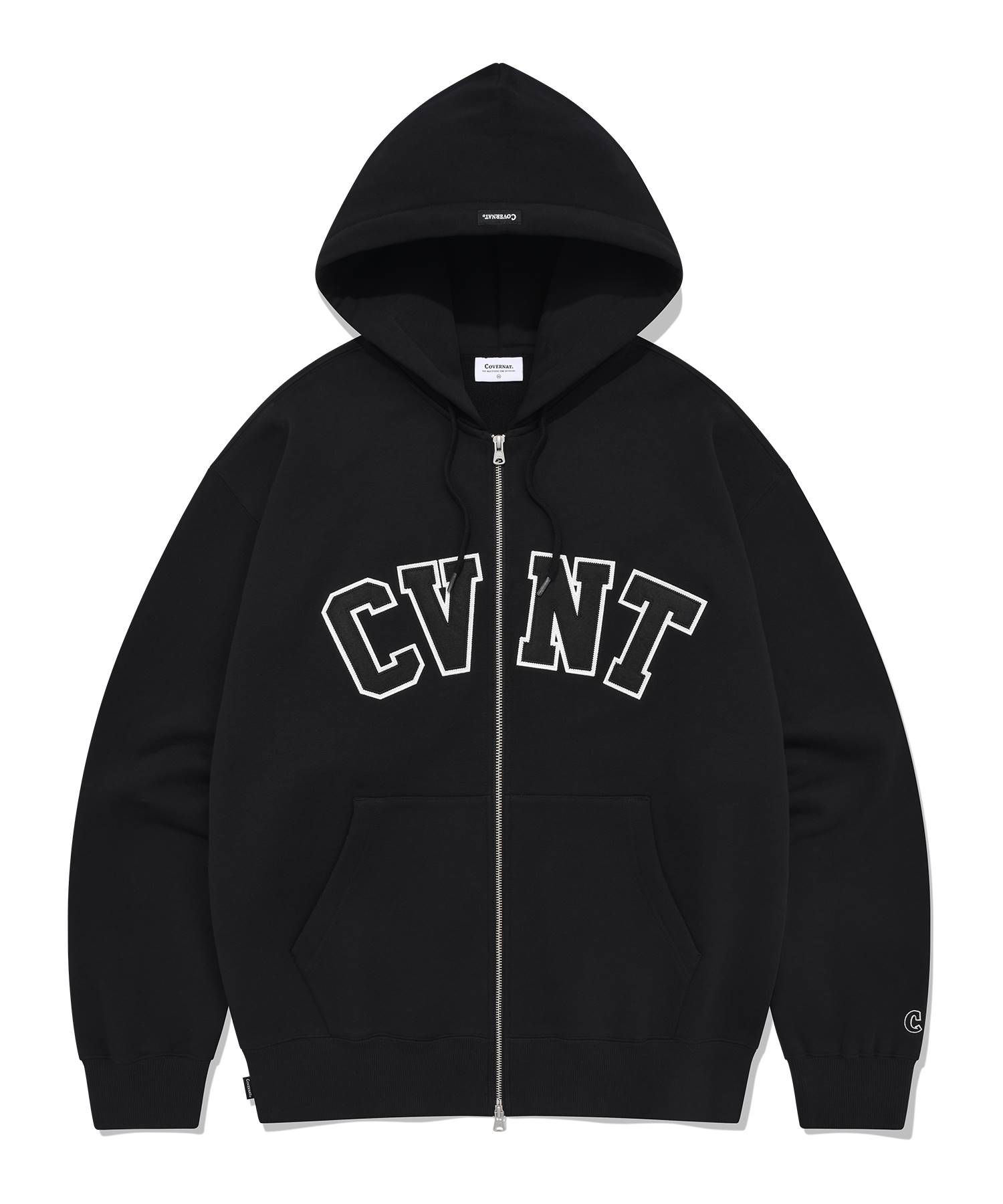 MUSINSA | COVERNAT CVNT Overfit Hoodie Zip-up Black