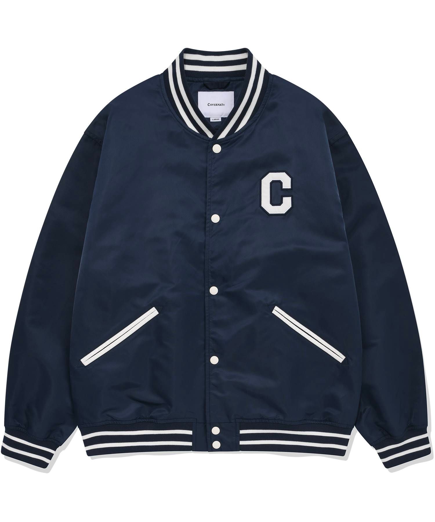 COVERNAT ♥ Women's Varsity Jacket Covernat Unisex C Logo Collar Varsity Jacket Green | Jackets