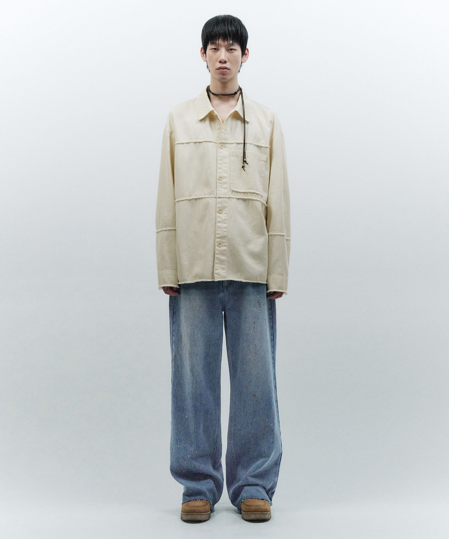 パンツ INSILENCE Stained Painting Denim Pants MUSINSA公式 | INSILENCE ステインドペインティングデニムパンツBLUE