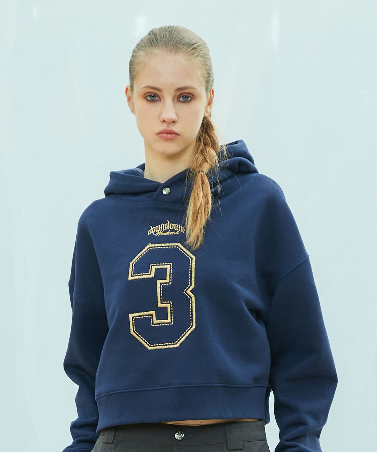 라티젠(LARTIGENT) L9 BIG NUMBER HOODIE(NAVY)