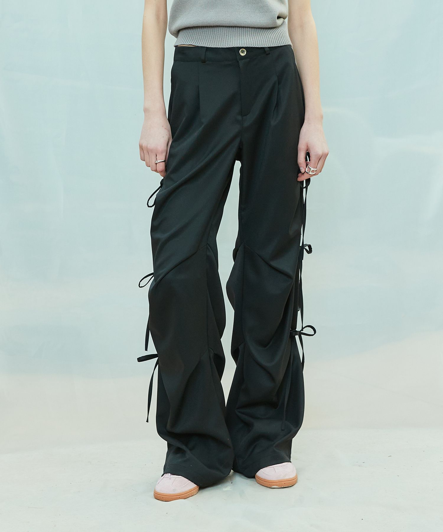 ◆24SS LARTIGENT L9 RIBBON EYELET POINT パンツ/2色◆ ◇24SS LARTIGENT L9 RIBBON EYELET POINT パンツ/2色