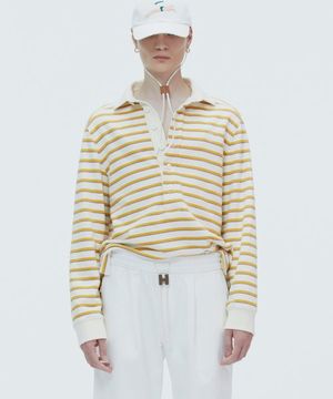 STRIPE RUGBY SHIRT STRIPE-YELLOW